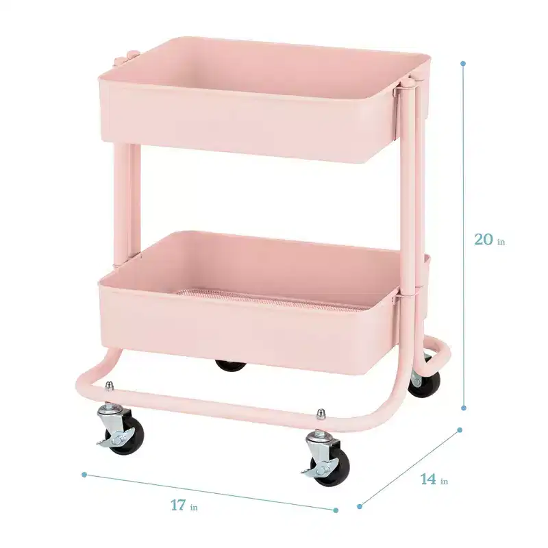 ECR4Kids 2-Tier Rolling Utility Cart