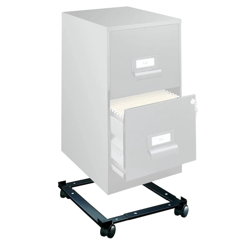 Black Adjustable File Caddy for Vertical File Cabinets, Modular, 1-Person Assembly