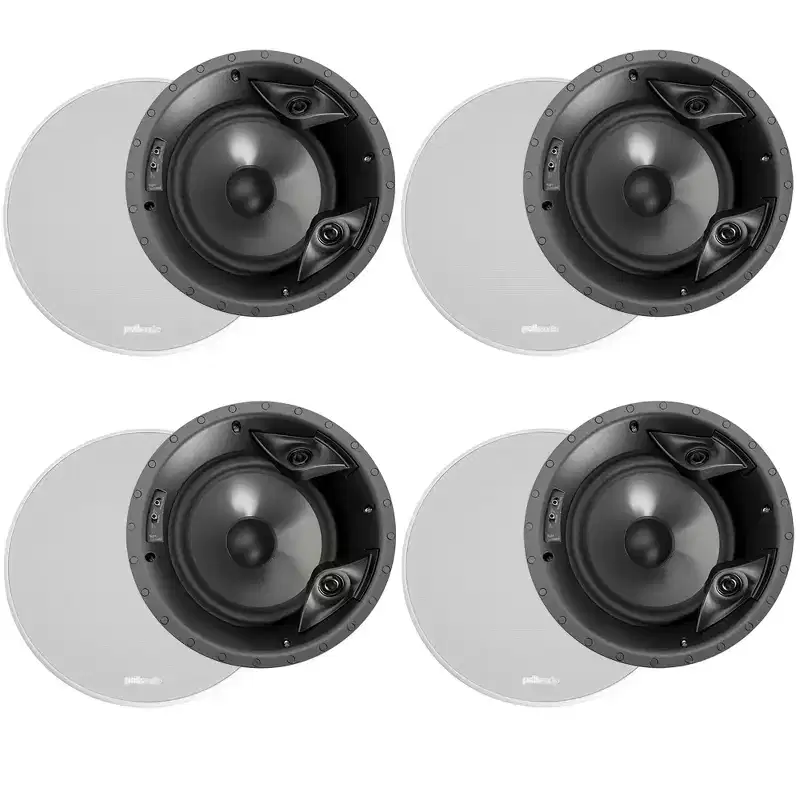 Polk Audio 80F/X-RT Vanishing 8 In Ceiling Speakers - 4 Pack (White)
