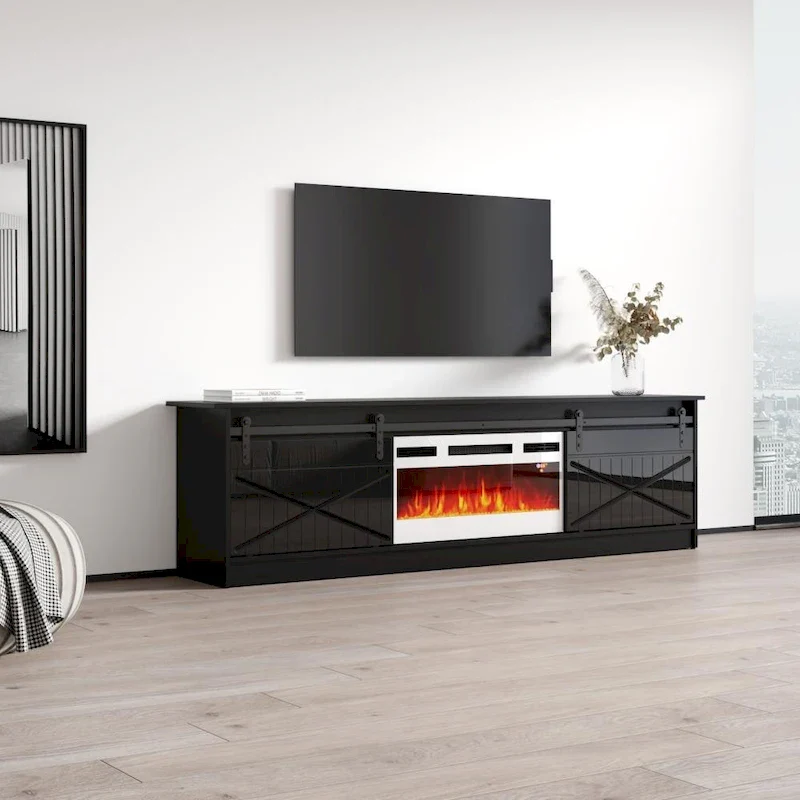 Granero WH-EF Electric Fireplace 79 TV Stand