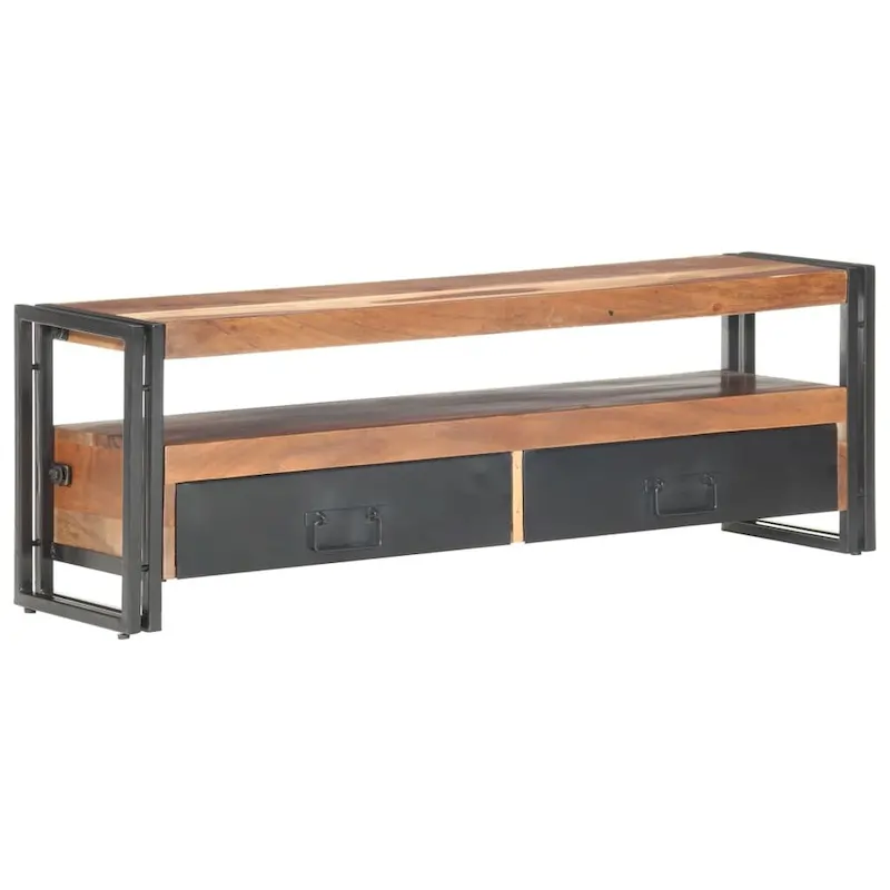 vidaXL TV Stand 47.2x11.8x15.7 Solid Wood with Finish