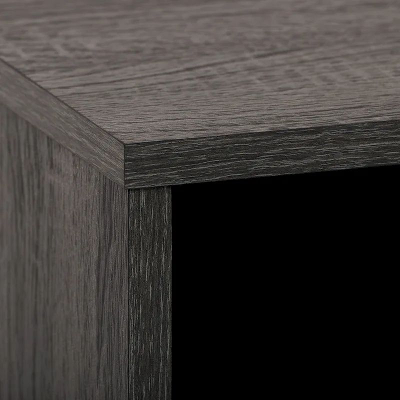 Brown/Grey & Grey TV Bench with Open Shelves, Fits TVs up to 85
