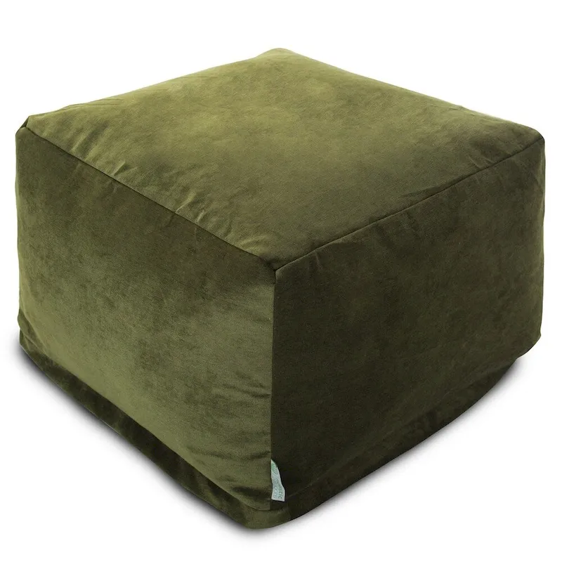 Indoor Villa Velvet Ottoman Pouf