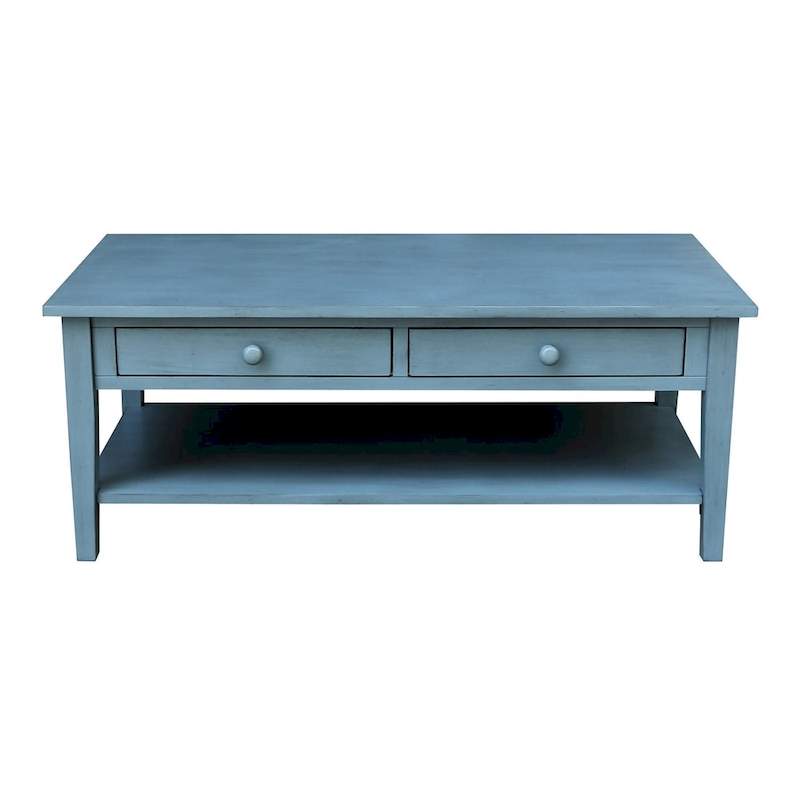 Spencer Solid Parawood Coffee Table - 48 in. W x 24 in. D x 19 in. H