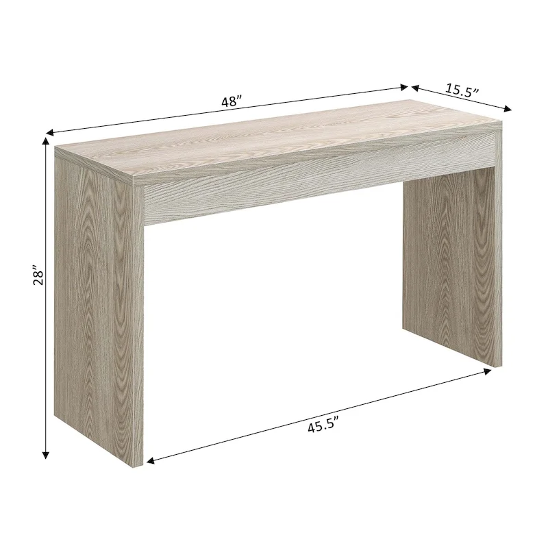Espresso/White/Black Modern Melamine Console Table & Desk, 1-Person
