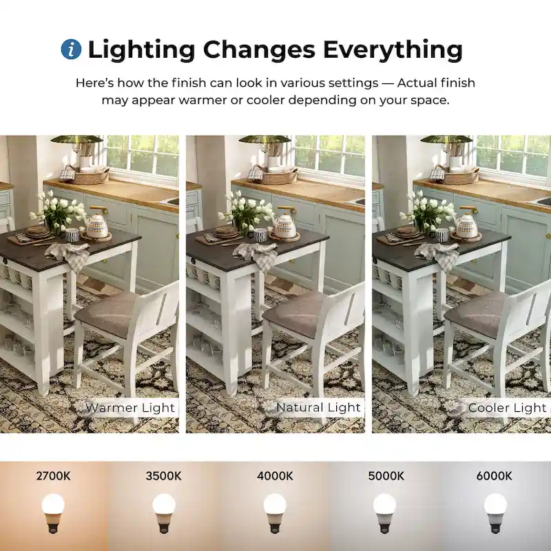 Furniture of America Vesper 3-Piece Counter Height Dining Set with Shelving