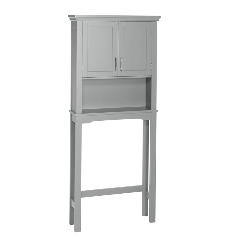 RiverRidge Somerset Over the Toilet Bathroom Spacesaver Wall Medicine Storage Cabinet with Adjustable Shelf - Gray