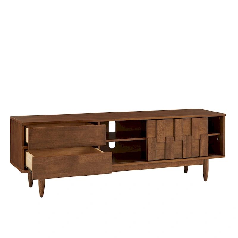 Kieran Mid-Century Wood 2-Drawer TV Stand by iNSPIRE Q Modern