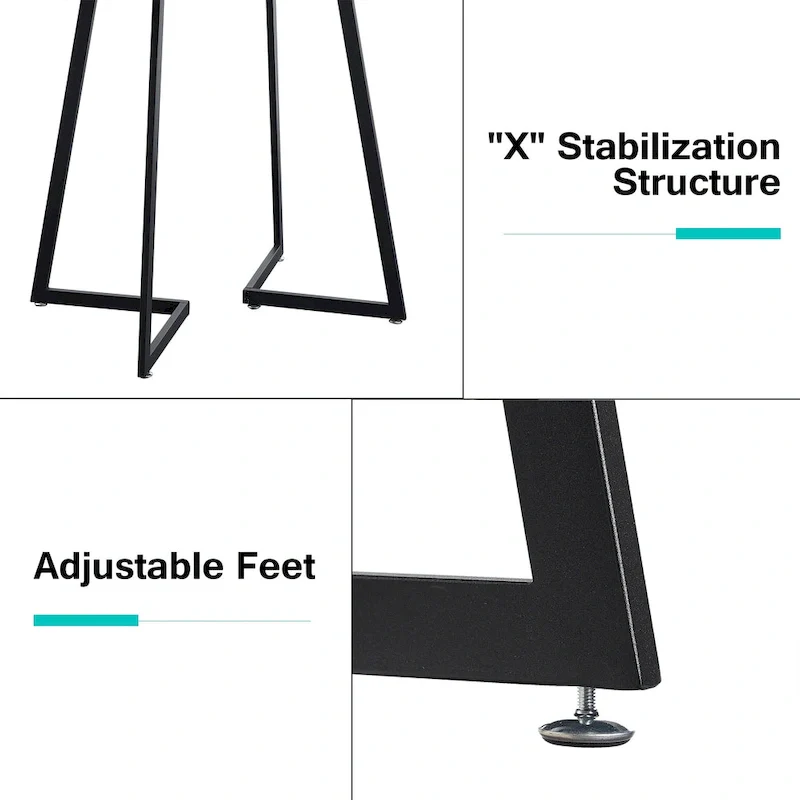 Javlergo 31.5 Round Dining Table Modern Leisure Table with Metal Leg