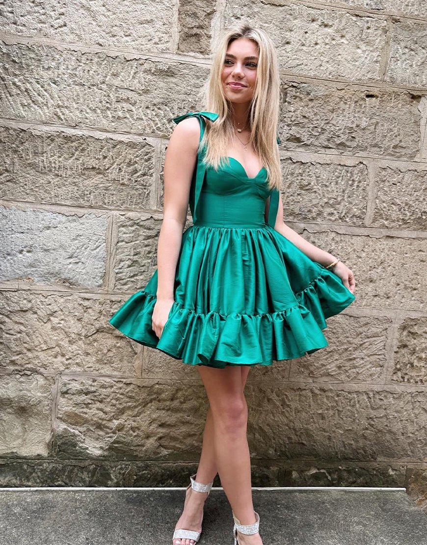 A-line Sweetheart Homecoming Dress with Ruffle