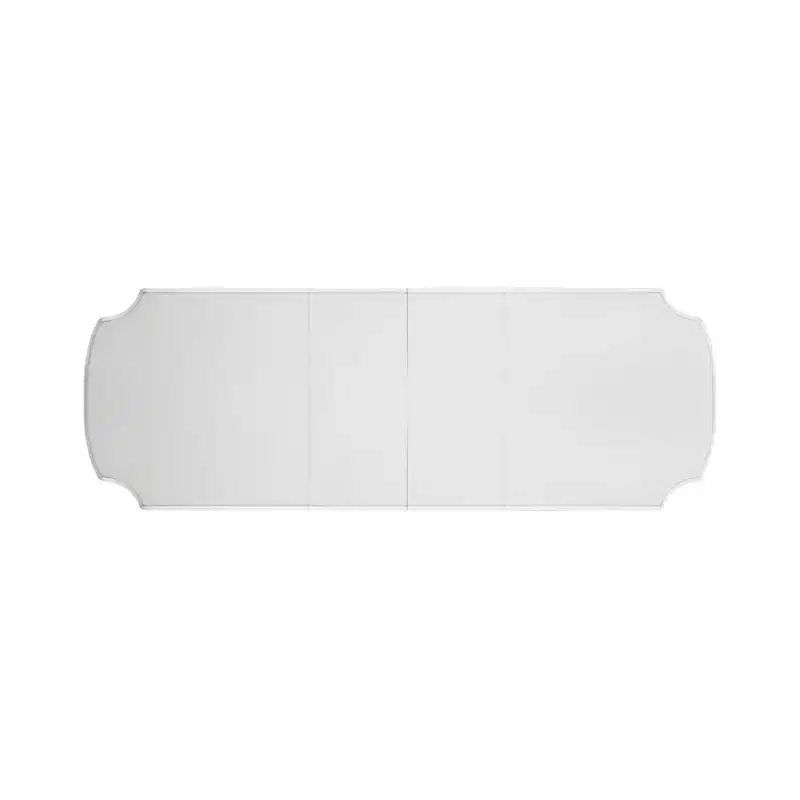 120" Vendome Dining Table Antique Pearl Finish - Acme Furniture: Double Pedestal, Gold Accents, 8 Seats