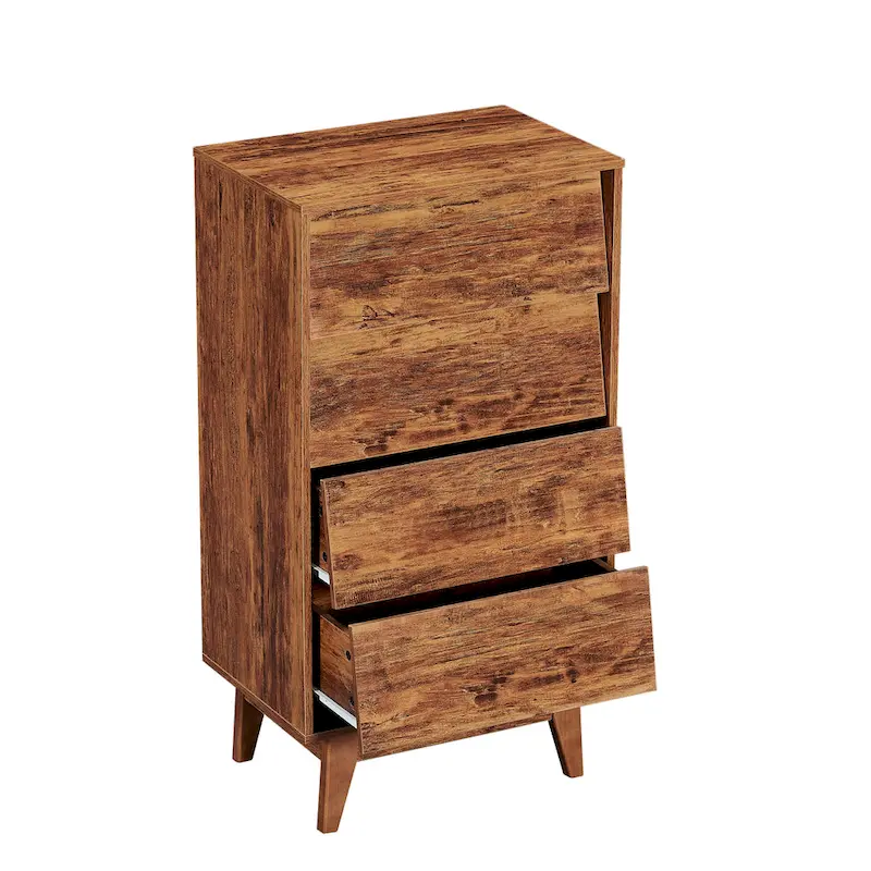 4-Drawer Wood Dresser Features Vintage-style Bevel Design
