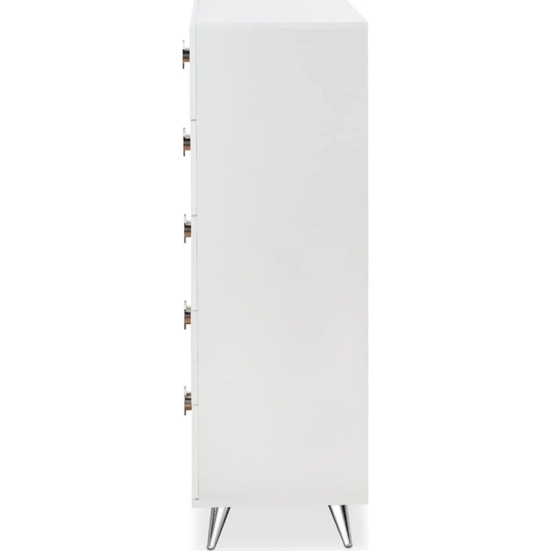 Modern Rectangular Wooden 5-Drawers Chest