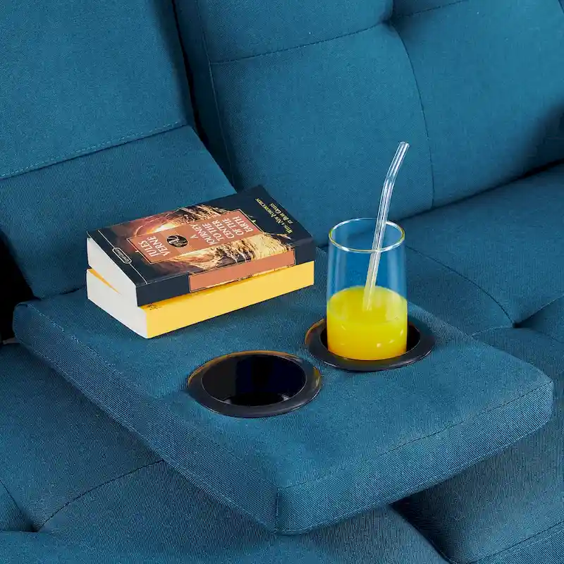 Yaheetech Fabric Upholstered Convertible Futon Sofa Bed