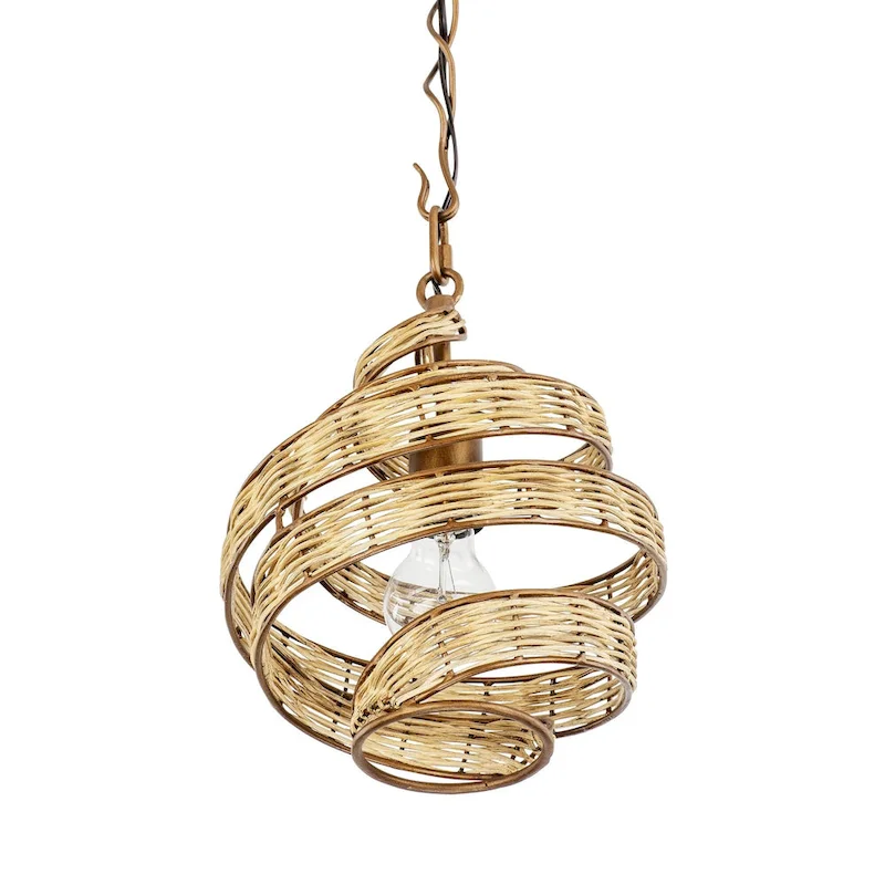 Flow Hand-Crafted Recycled Steel 1-Light Mini Pendant