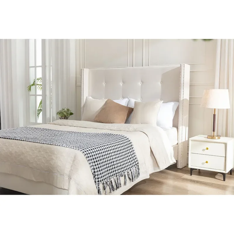54High Headboard Peyton Upholstered King Bed