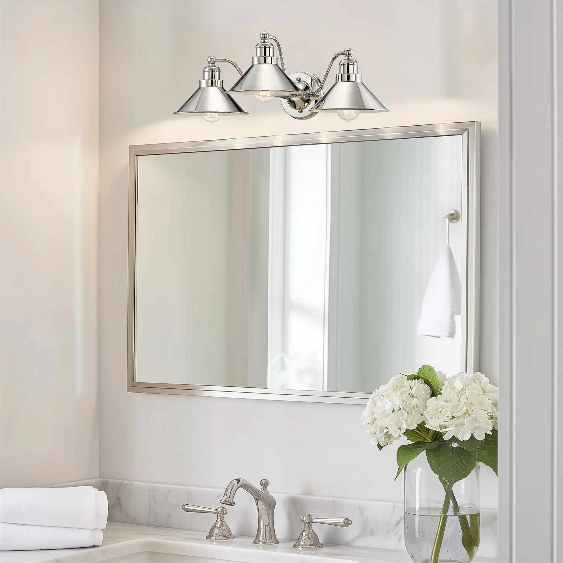 Welton 26 3-Light Modern Farmhouse Bathroom Light