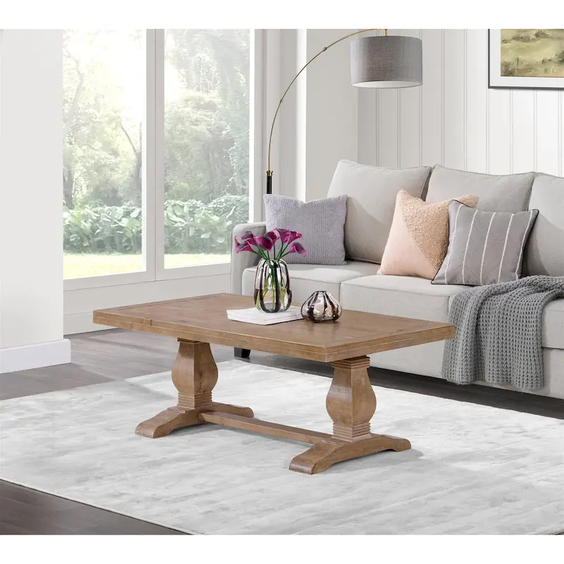 Napa 50 Solid Wood Pedestal Coffee Table