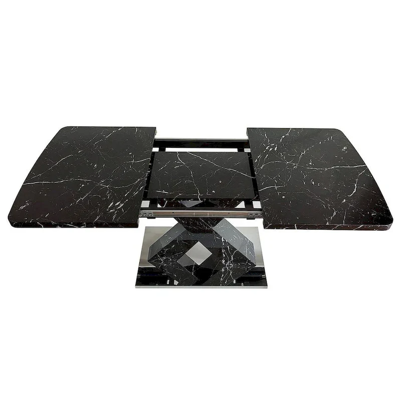 Modern 47.24-62.99 L Marble Square Dining Table