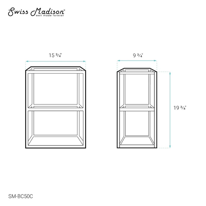 Pierre 16X20X10 Wall-Mounted Linen Cabinet In Chrome