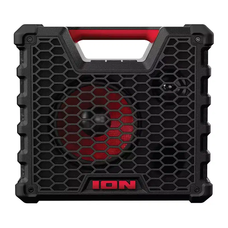 ION Tailgater Tough Portable Bluetooth All-Weather Speaker with Lights and Stereo-Link, Black