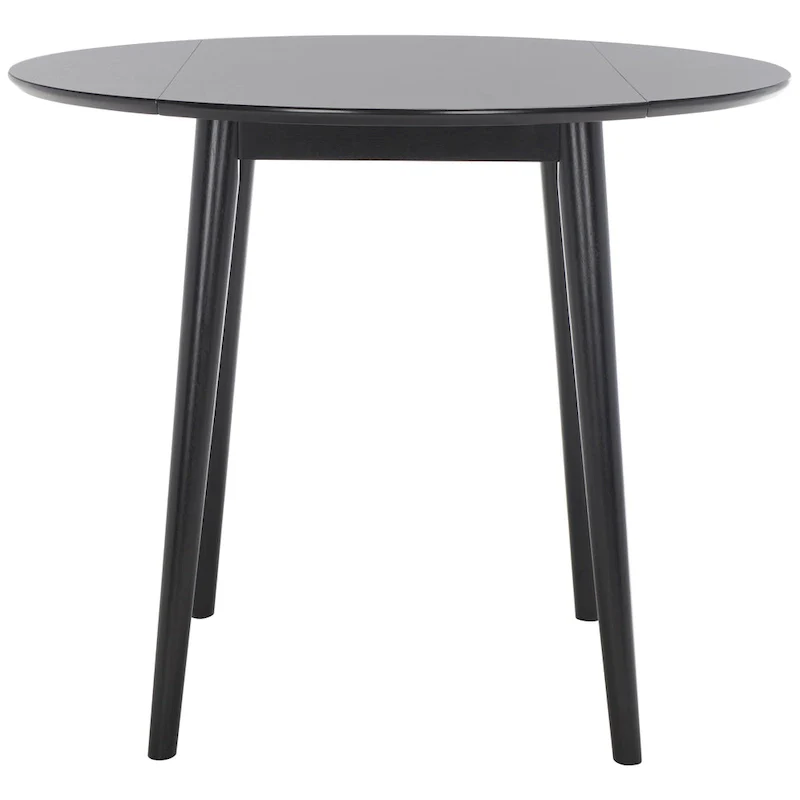 Folding Round Dining Table - Space-Saving Design (Black/Light Oak/Light Grey/Walnut)