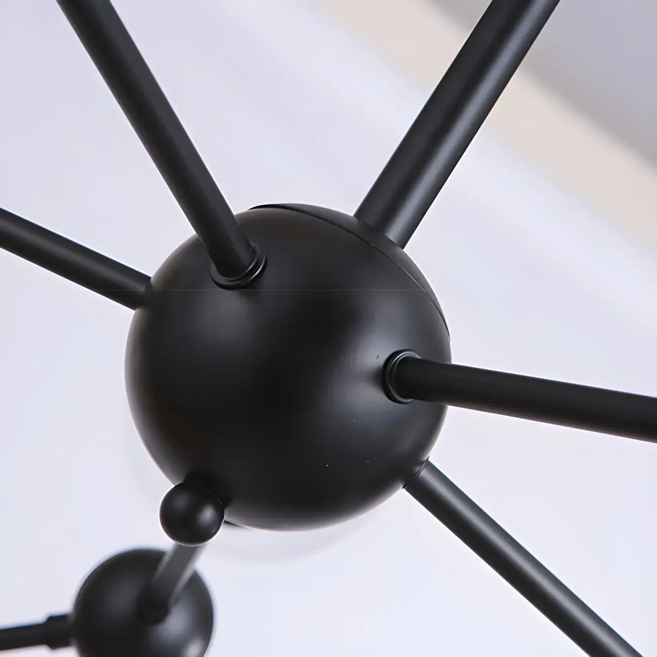 Modern Industrial Sputnik Black Glass 9-18 Light Chandelier