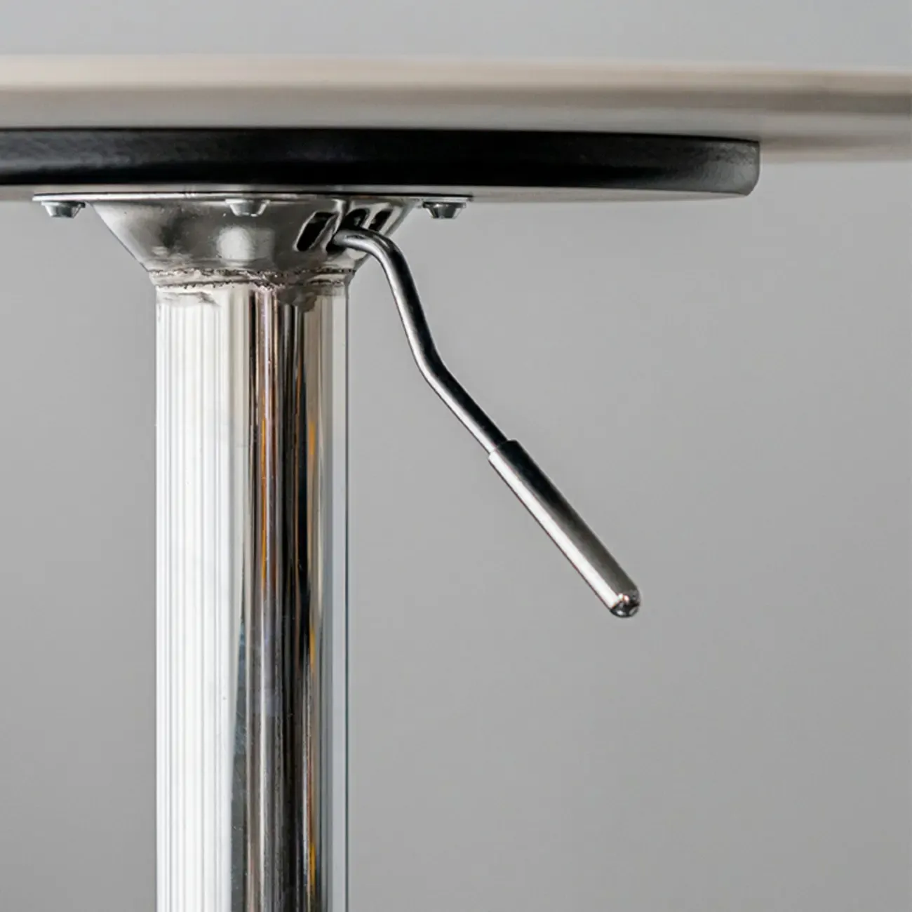 Modern White Stone Metal Pedestal Round Adjustable Bar Tables
