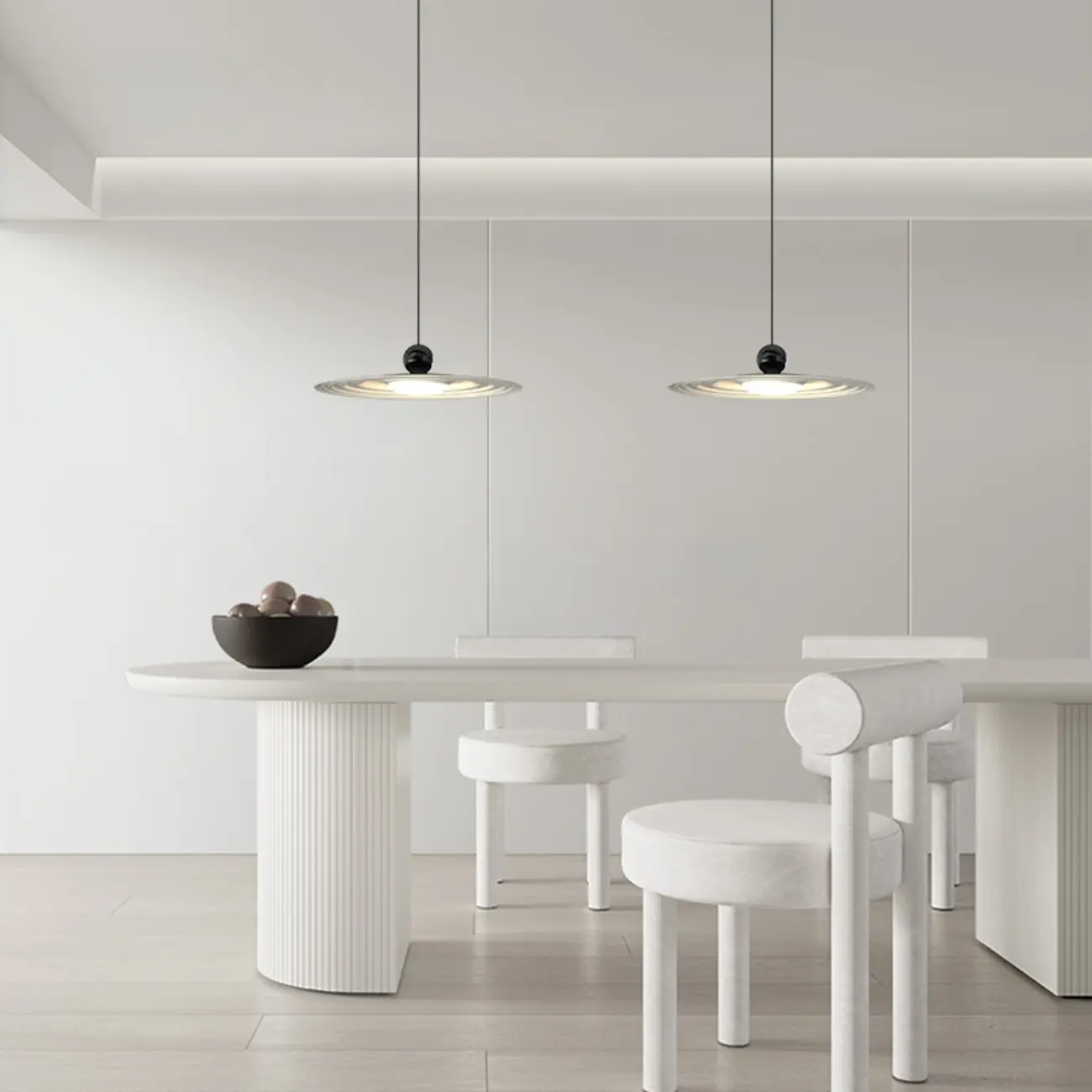 Ultra Modern Disc Metal Resin LED Kitchen Pendant Light