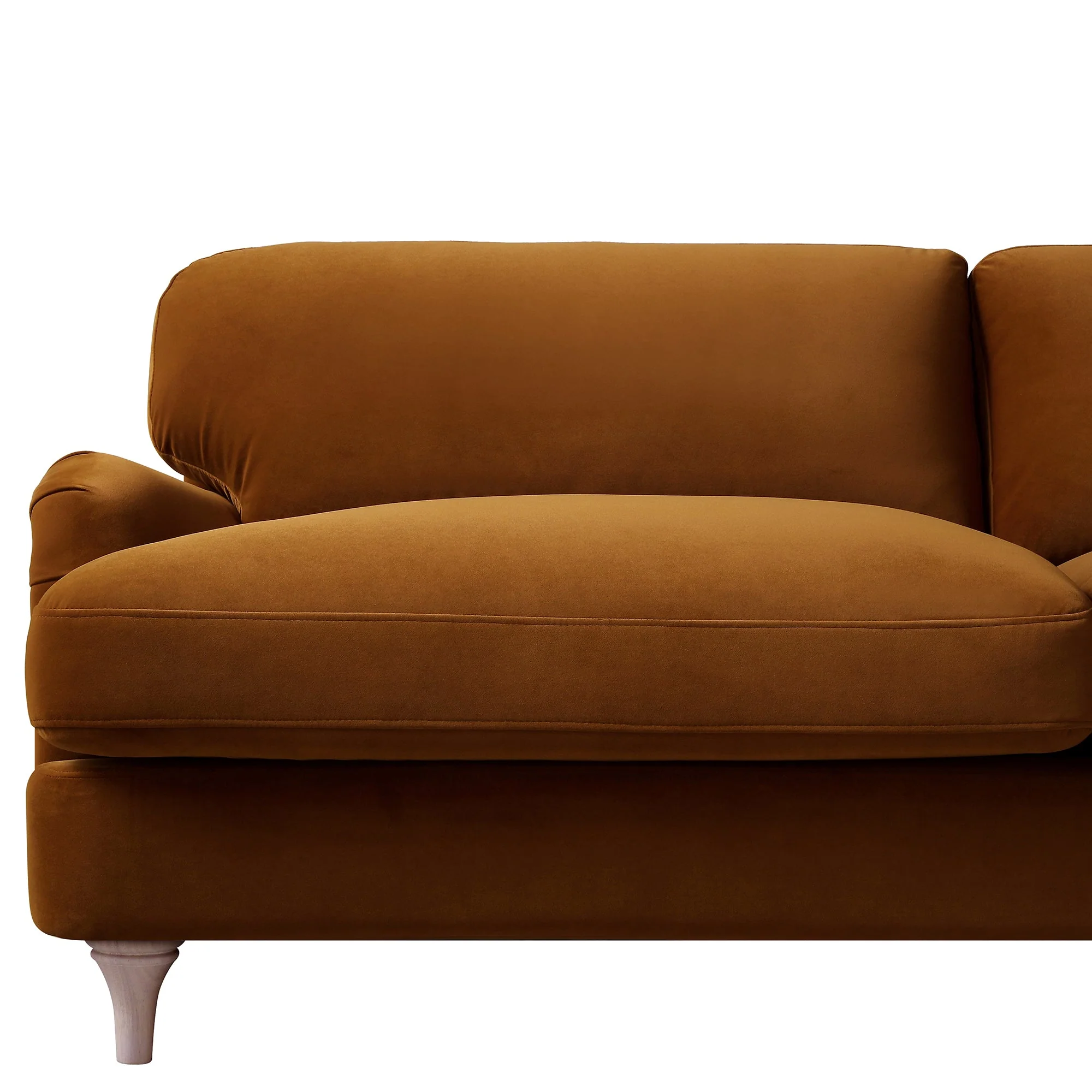 Cinnamon Velvet Sofa, 3-Seater