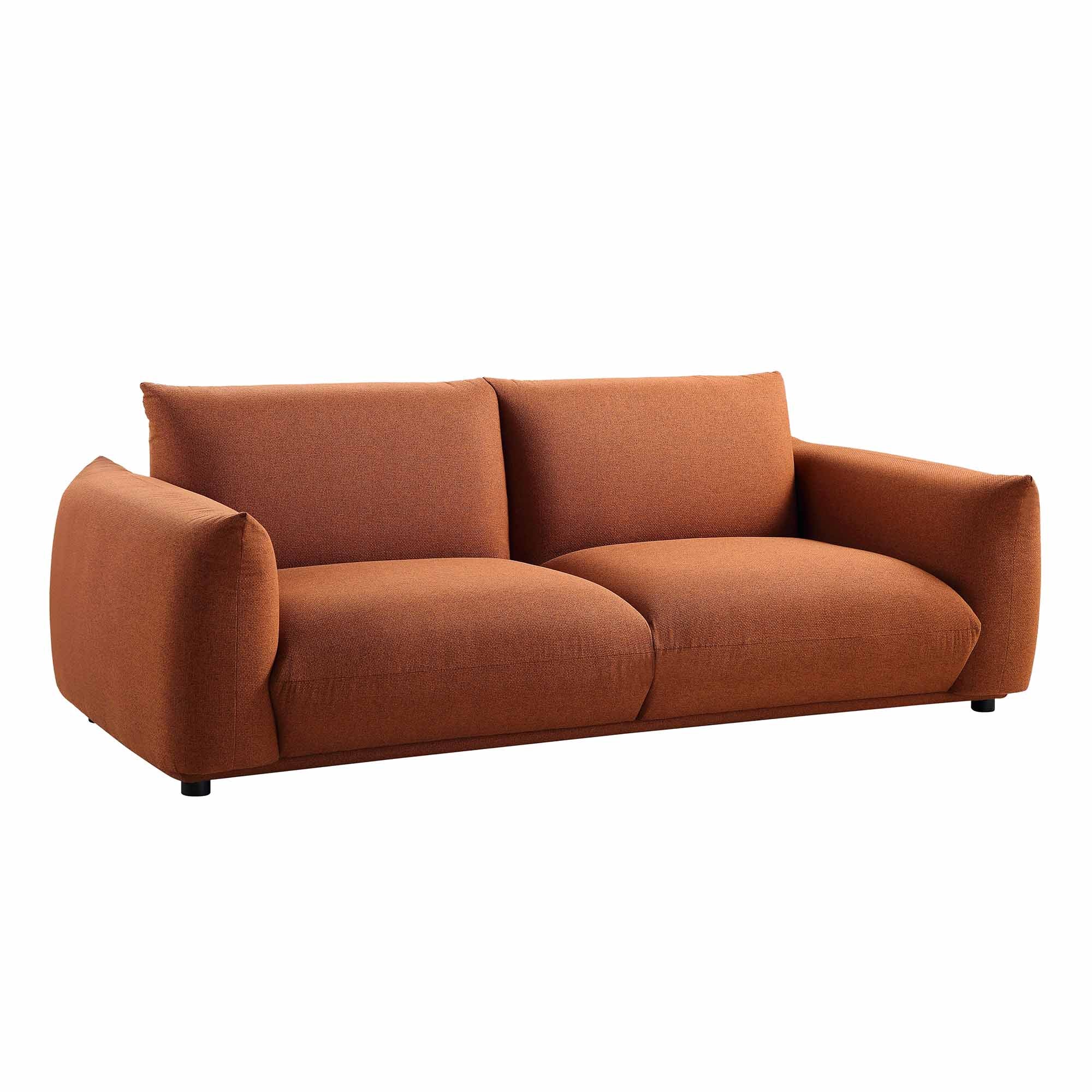Three Seater Sofa, Terracotta Fabric