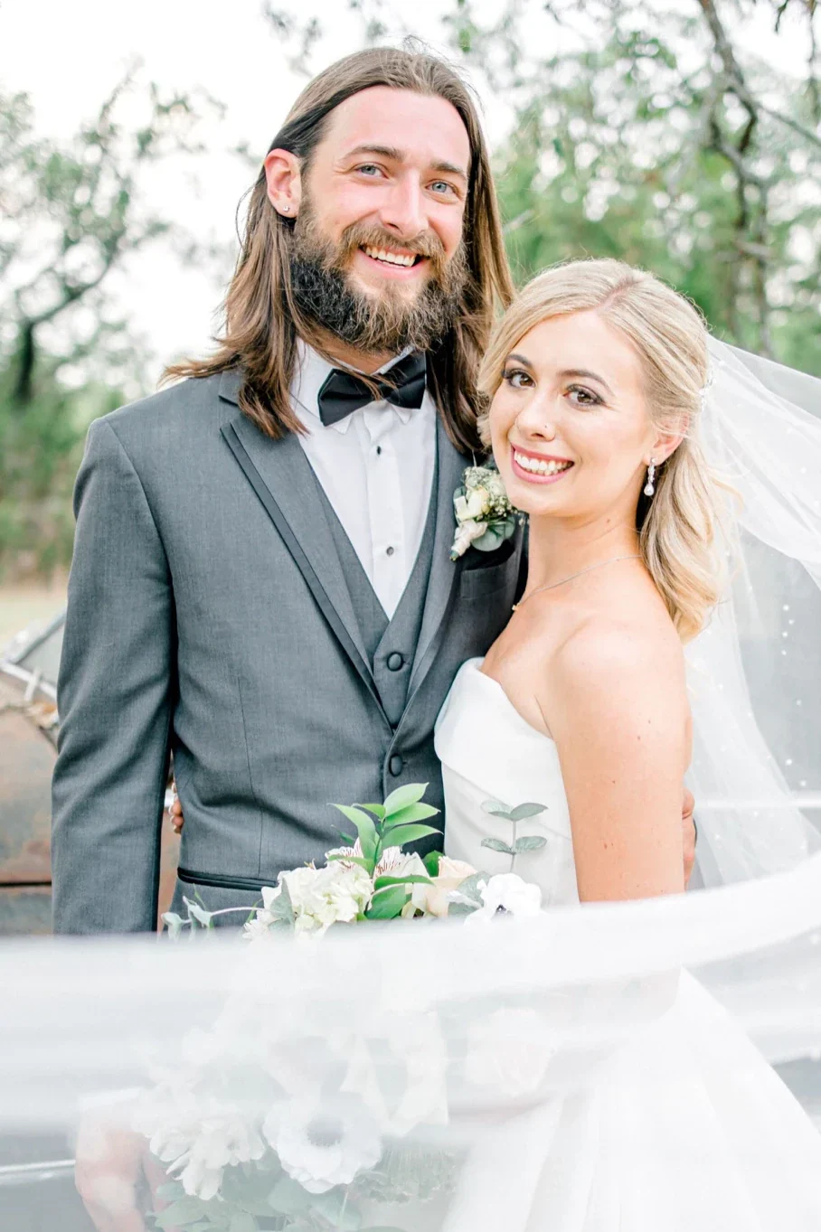 Satin A-Line Strapless Beach Elegant Wedding Dress With Button Back And Chapel Train