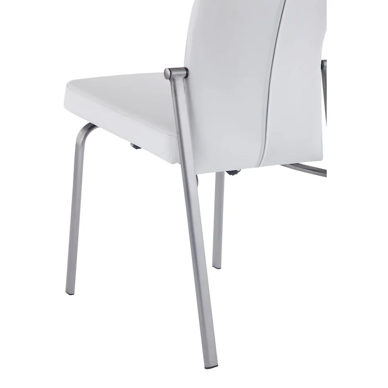 White Starphire Glass 5-Piece Dining Set - Modern Style