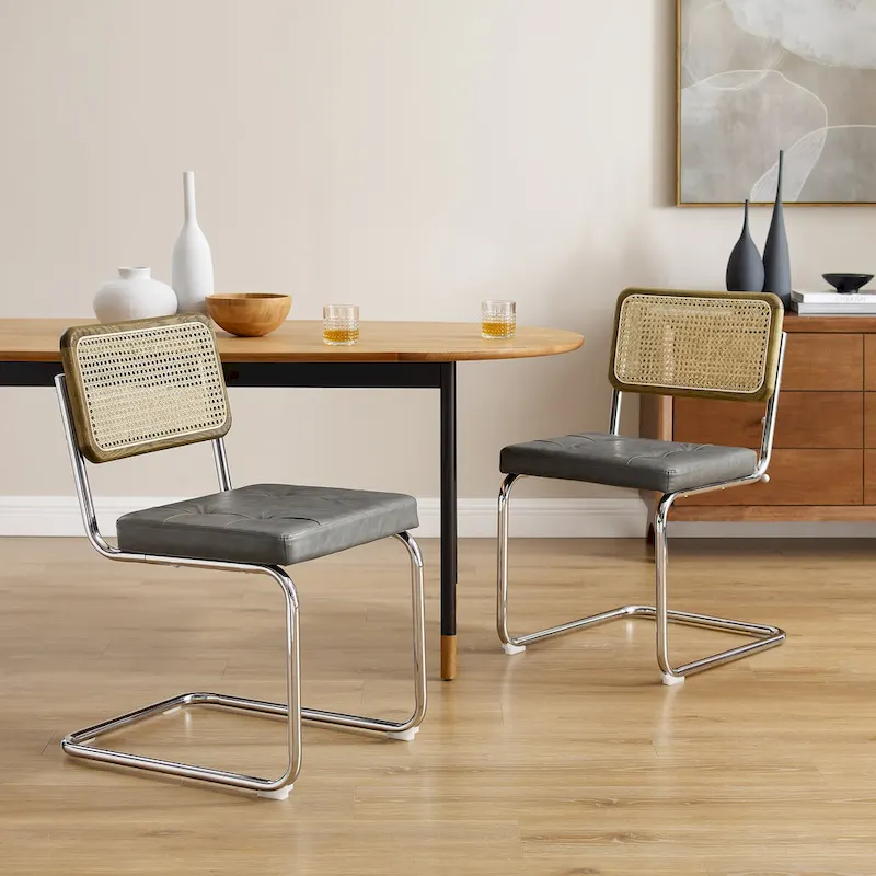 Art Leon Modern Upholstered Dining Chairs (Set of 2)