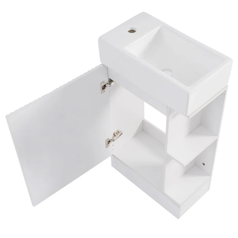 Bathroom Vanity Cabinet with Two-tier Shelf