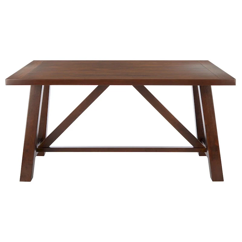 Laverna Brown Rectangle Dining Table - 57  W x 36  L x 30  H - 57Wx36Dx30H