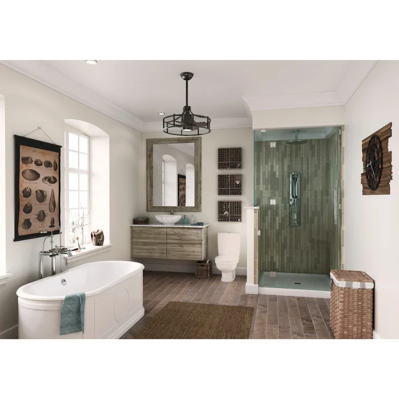 Hunter Seattle Ceiling Fan with LED Light Kit and Wall Control