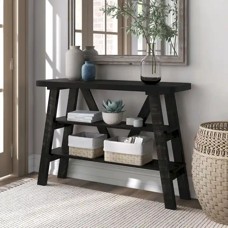 47-inch 2-Open Shelf Console Table
