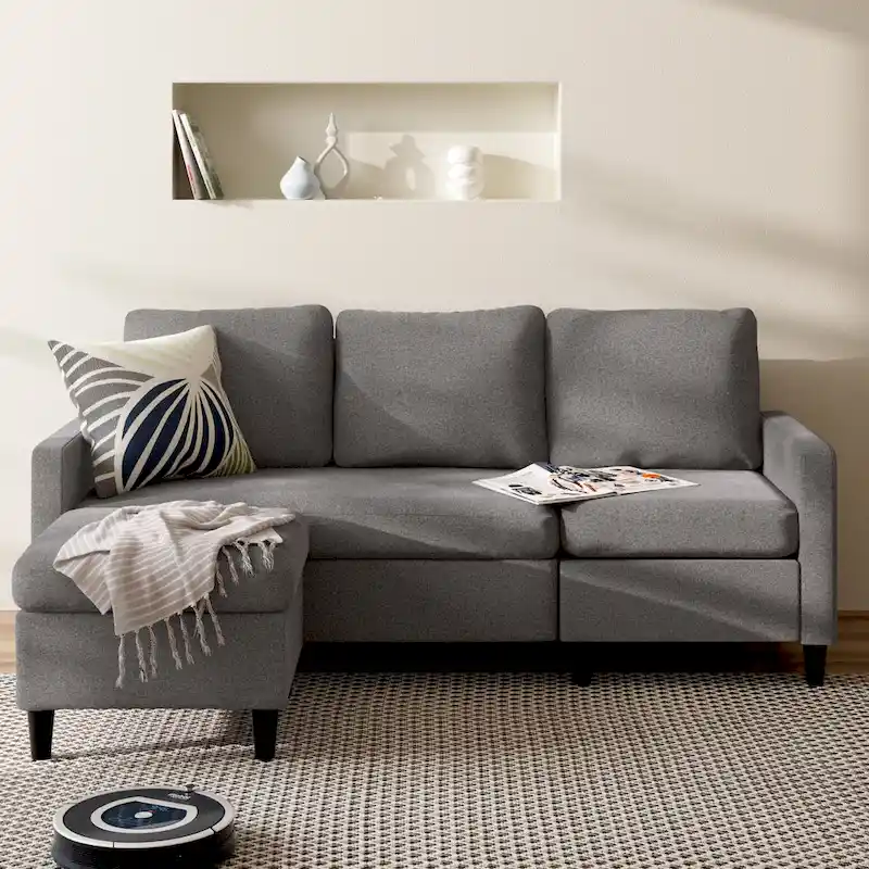 Convertible Sectional Sofa with Reversible Chaise