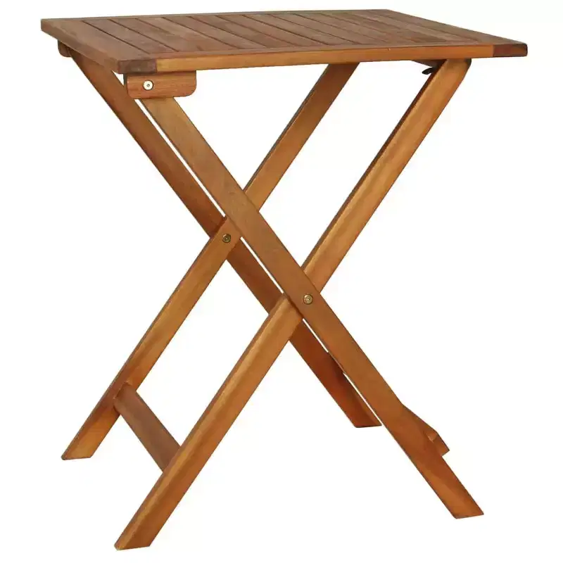 vidaXL Bistro Set Wood Tone Solid Acacia Wood Foldable Bistro Set