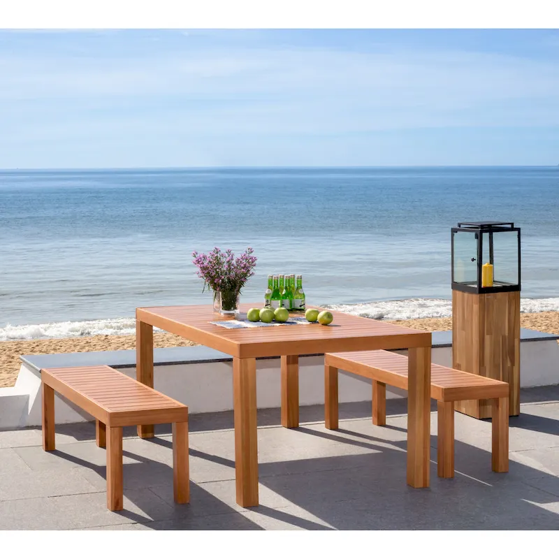 SAFAVIEH Outdoor Taniya 3-Piece Dining Set - 59Wx32Dx30H