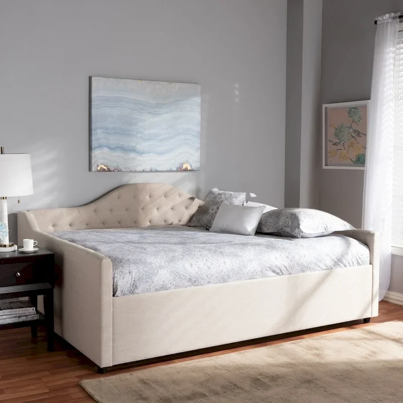 Contemporary Fabric Upholstered Daybed by Baxton Studio