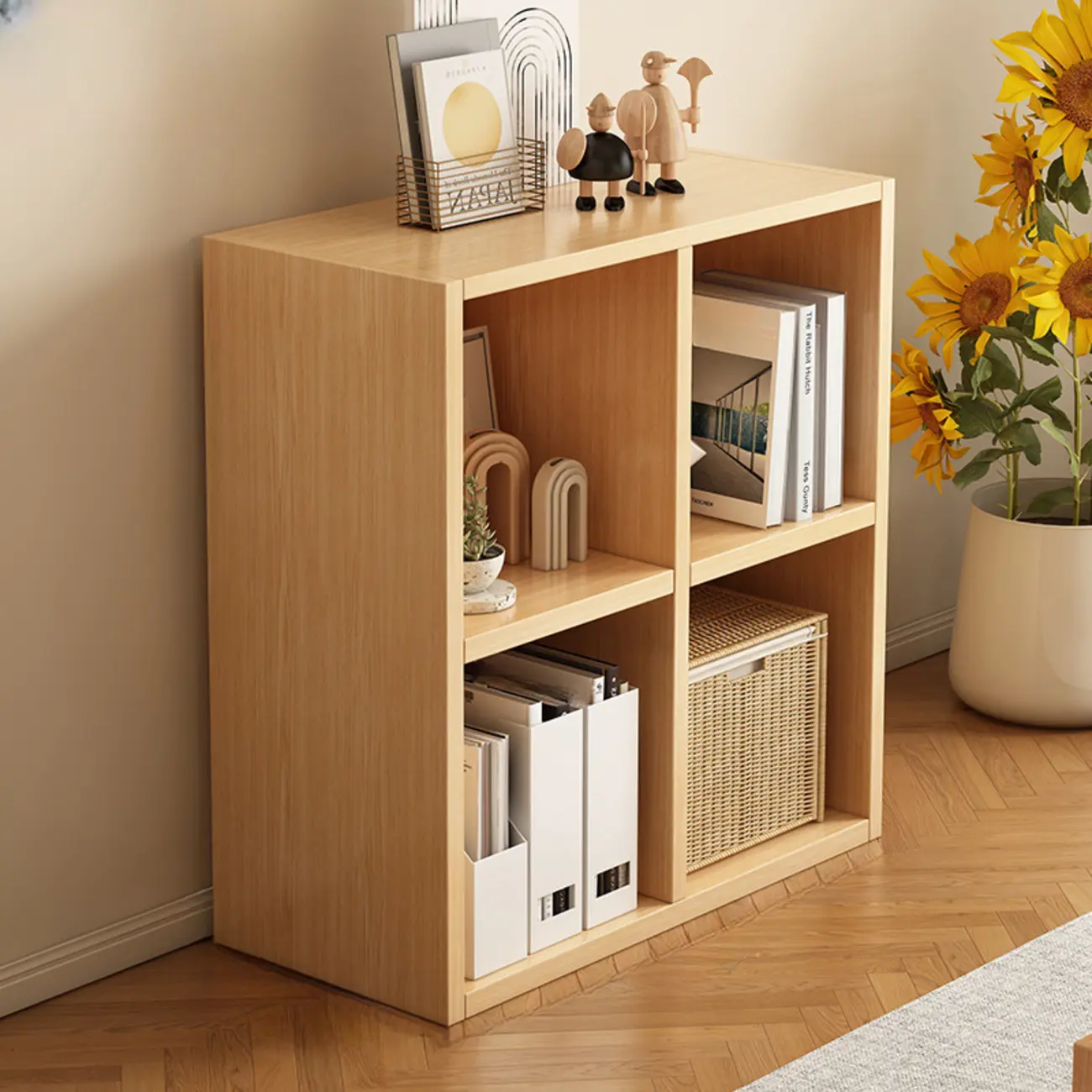Modern Wooden Compact Office Storage Withe Bookcase
