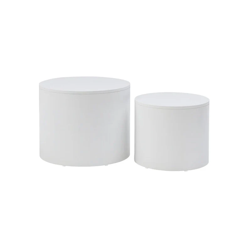 2-Piece Nesting Coffee Table Set, Water-Resistant Finish, No Assembly Required for Living Room