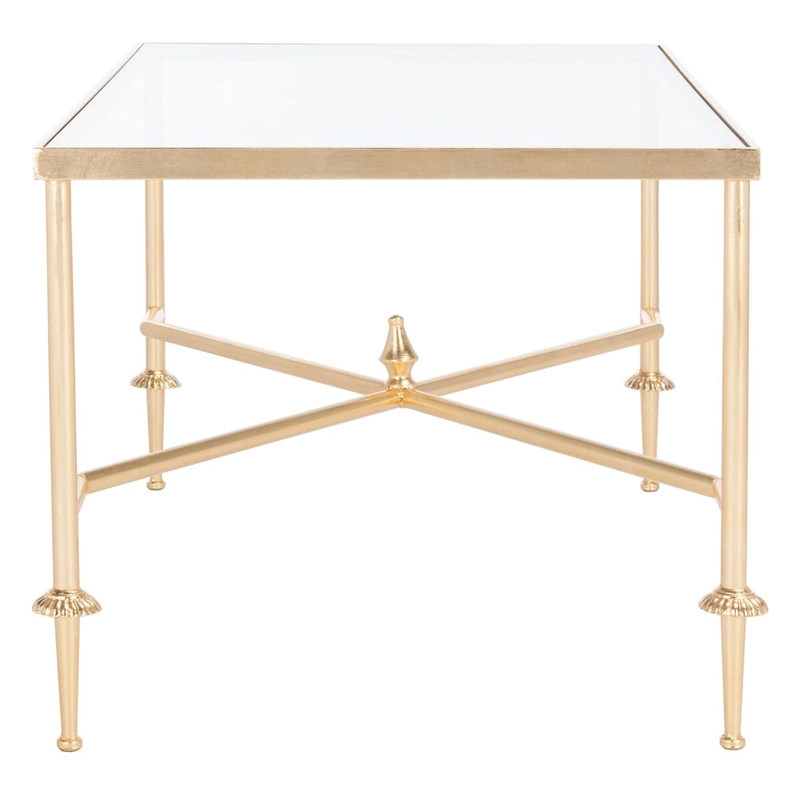 SAFAVIEH Couture Araminta Gold Leaf Coffee Table - 44  W x 24  L x 20.5  H - 44Wx24Dx21H