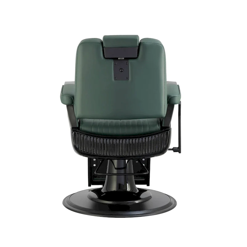 Reclining Barber Chair with Hydraulic Pump – Green