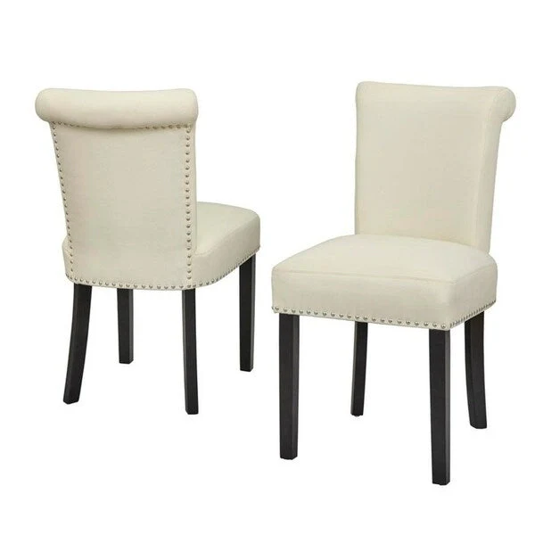 Simple Living Adeline Nailhead Parsons Dining Chair (Set of 2)