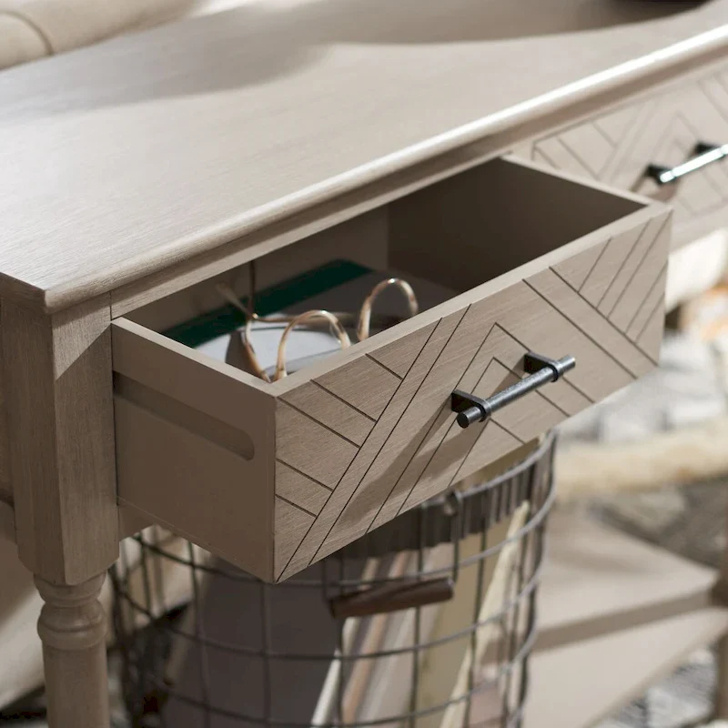 SAFAVIEH Eryka 2-Drawer Console Table - 35.5  W x 13  L x 29.5  H - 36Wx13Dx30H