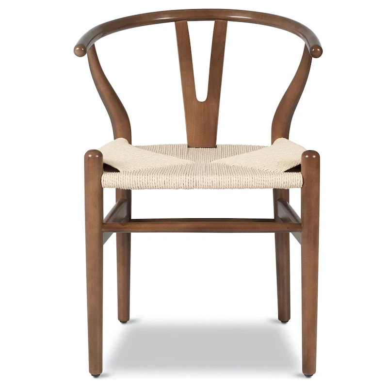 Poly & Bark Weave Chair - Solid Wood with Woven Seat