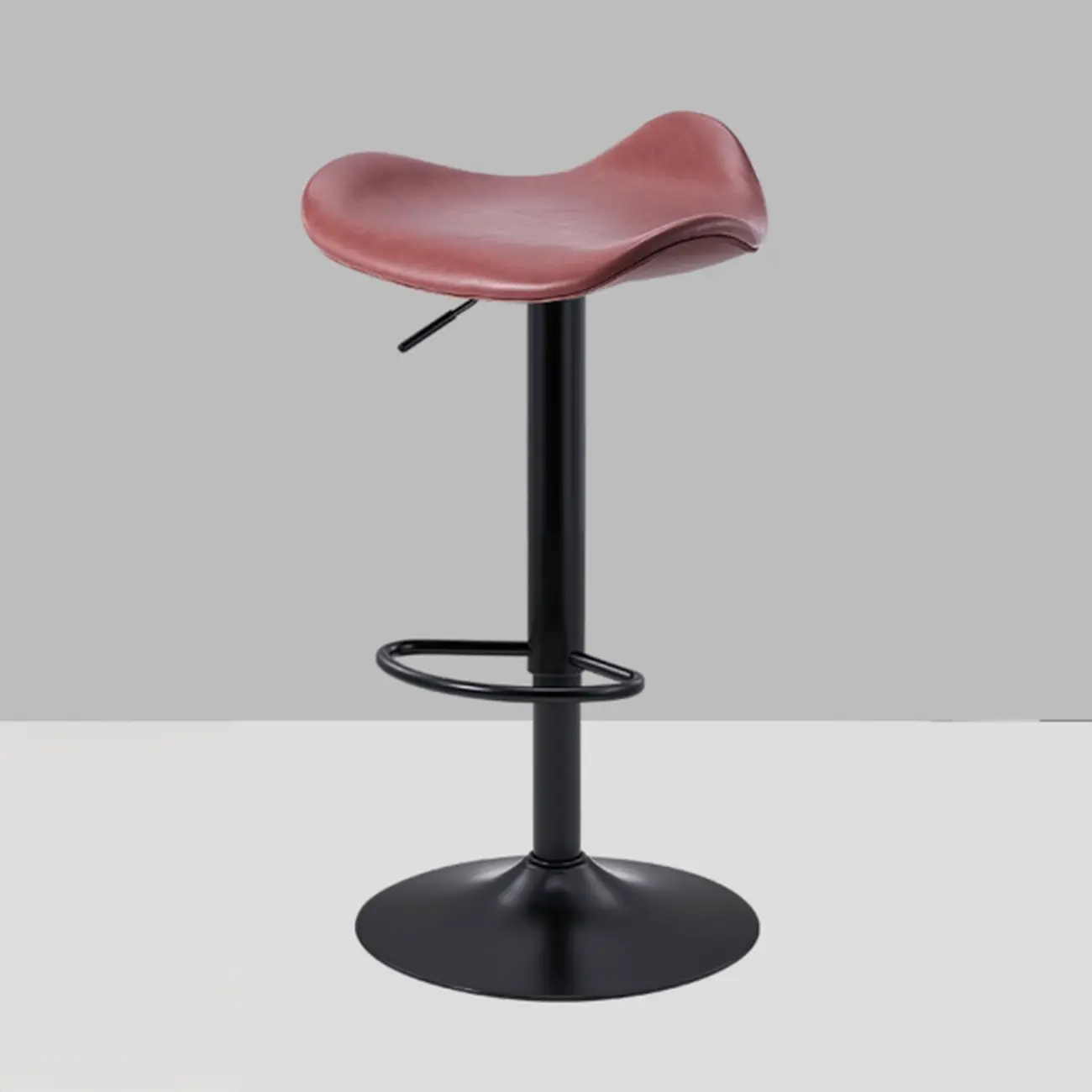 Adjustable Swivel Leather Modern Backless Bar Stools